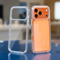 Coque transparente pour smartphone en PC de qualité supérieure, antichoc, transparente, pour iPhone 12 13 14 15 16 17 Pro Max