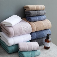 70*140 Luxury Towels and Bath Towel Set 100% Cotton for Home and Hotel Large Size White Gray Bath Towel