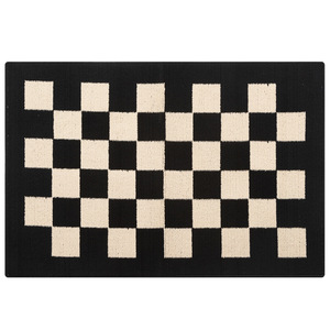 Tapis d'entrée antidérapant à motif damier pour usage domestique, anti-poussière, résistant à l'usure, simple et absorbant l'eau - Product Image 5