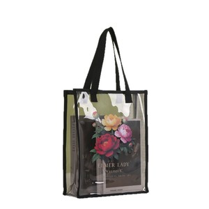 Sac fourre-tout transparent en PVC Hang Jue personnalisable pour l'emballage de produits de beauté et de soins de la peau avec impression de logo - Product Image 5