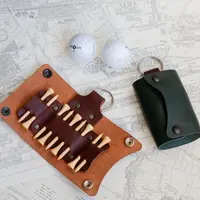 Soporte de etiqueta de Golf personalizado para deportes al aire libre, portatil De cuero Pu para cinturón