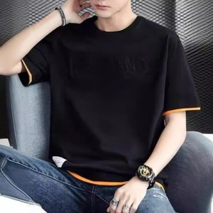 Nuova T-shirt Estiva da Uomo Stile Hong Kong a Maniche Corte, Trendy, Larga, in Seta Ghiaccio Sottile, Casual, Versatile per Tutti i Giorni - Product Image 2
