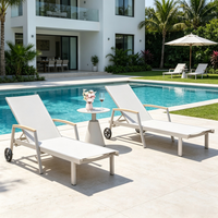 Chaise longue de piscine en aluminium pour hôtel, moderne et réglable, pour extérieur, plage et patio