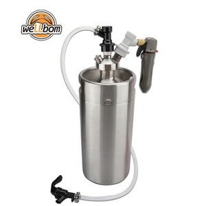 Mini <span class=keywords><strong>fût</strong></span> Growler, contenance 3,6 l, en acier inoxydable, distributeur <span class=keywords><strong>de</strong></span> robinet, pour pot <span class=keywords><strong>de</strong></span> vin, avec chargeur <span class=keywords><strong>de</strong></span> Co2 et assemblage <span class=keywords><strong>de</strong></span> ligne <span class=keywords><strong>de</strong></span> <span class=keywords><strong>bière</strong></span> - Product Image 1