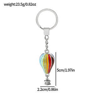 Portachiavi portachiavi con mongolfiera in smalto per la promozione tacchino Souvenir regalo in lega di metallo colorato portachiavi in mongolfiera - Product Image 2