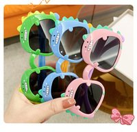 2025 New Children's Baby Sunglasses Cute Cartoon Dinosaur Glasses Summer Outdoor Sun Protection Baby Cartoon Dinosaur Sunglasses