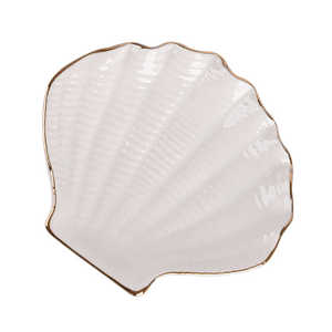 <strong>Jewelry</strong> Dish Shell Seashell Tray Trinket Stud Ear Holder Plate Earring Organizer Necklace Showing <strong>Ceramic</strong> <strong>Box</strong> Jewel Sea Ring - Product Image 5