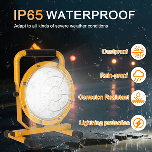 Bbier năng lượng mặt trời khẩn cấp ánh sáng ngoài trời di động dẫn ánh sáng làm việc 6500lm có thể sạc lại cầm tay 50WLED làm việc ánh sáng - Product Image 3