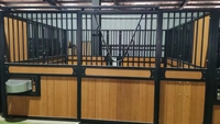 Cadre en acier boîtes d'écuries pour chevaux abri équin permanent équipement pour ferme avec toit accessoires d'écurie pour ferme