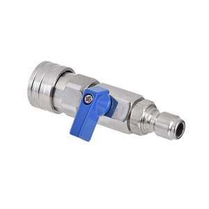 Adaptador de Conexión Rápida de 1/4 3/8 Pulgadas para <span class=keywords><strong>Lavado</strong></span> de Autos, Válvula de Bola de Acero Inoxidable con Movimiento Manual - Product Image 2