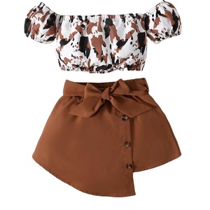 ชุดเสื้อผ้าเด็กผู้หญิงชุดฤดูร้อนสำหรับเด็กผู้หญิง2ชิ้น - Product Image 1