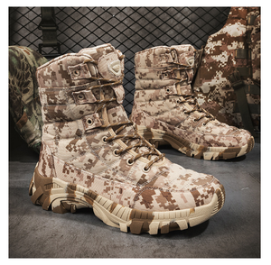 รองเท้า DF 1906 AS33 รุ่น Stock Shoes สำหรับพื้นที่หญ้า ป่า ทะเลทราย ล่าสัตว์ รองเท้าบูททางยุทธวิธี สีเขียวกากี ไซส์ 39-47 สำหรับผู้ชาย ไซส์ใหญ่ - Product Image 5