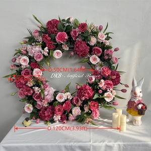 Guirnalda de Flores Artificiales de Seda Rosa Hechas a Mano para Colgar en el Techo, para Bodas, Día de San Valentín, Fiestas, Eventos, Fondo de Escenario - Product Image 2