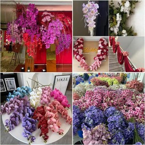 Orchidées artificielles Phalaenopsis à 9 têtes, impression 3D, toucher réel, pour <span class=keywords><strong>d</strong></span>écoration de mariage et de maison – Vente chaude directe usine - Product Image 4