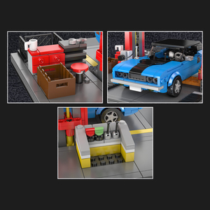 Mould King 24086 Garage de réparation et Challenger Muscle Car Mini World Series – Briques de construction pour enfants - Product Image 3