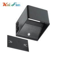 Applique Murale LED Rechargeable Noire 5W avec Détecteur de Mouvement, Sans Fil et Chargement USB pour Salon et Chambre