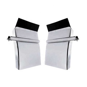 24" X 27" Stainless Steel Quarter With Tube <b>Bracket</b> Set -4" Side <b>Wall</b> <b>for</b> Kenworth International - Product Image 1