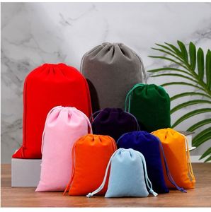 Wholesale Custom Recyclable Velvet <b>Drawstring</b> Gift Bag with Hot Stamping Logo for Jewelry Watch Eyewear <b>Bracelets</b> Earrings - Product Image 4