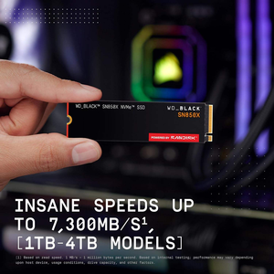 قرص صلب جديد أسود اللون بسعة 2 تيرابايت من نوع SN850X NVMe مع وحدة تخزين SSD مدمجة من فئة الألعاب Gen4 PCIe M.2 2280 SATA بسرعة قراءة وكتابة 7300 ميجابايت/ثانية وسرعة دوران 5400-7200 دورة في الدقيقة - Product Image 3
