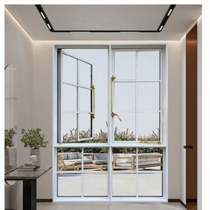 Porte en verre en alliage d'aluminium de style français, ouverture latérale, isolation acoustique intérieure pour salle à manger - Product Image 1