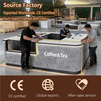 Comptoir à café personnalisé simple pour magasin, amélioration de la maison, achat en gros, café, directement de l'usine