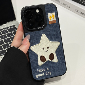 For iPhone 17 Pro Max Embroidered Cartoon Phone Case for iPhone 16 Star <strong>Cowboy</strong> Design Anti Drop Phone Protection Cover - Product Image 2