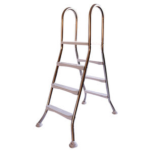 Escalera de Piscina Portátil de Acero Inoxidable SA, Soporte Cruzado, Altura Ajustable, Fácil Instalación, Diseño Ligero para Piscinas Elevadas/Superficiales - Product Image 4