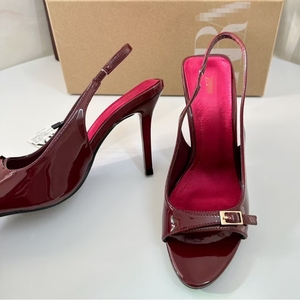 F3015 ZA <span class=keywords><strong>Scarpe</strong></span> da Donna Popolari Nere e <span class=keywords><strong>Bordeaux</strong></span> <span class=keywords><strong>con</strong></span> <span class=keywords><strong>Tacco</strong></span> Alto a Spillo Slip-on per Feste Ufficio Matrimoni Sandali Chaussures Femme - Product Image 4