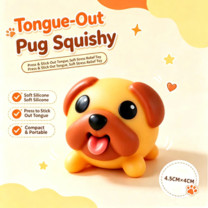 Tongue-out Puppy Stress Relief Squeeze <b>Toy</b>, Cute and Healing, Perfect <b>Desktop</b> Decoration Gift for Friends - Product Image 3