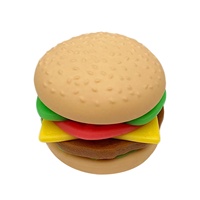 Jouet sensoriel anti-stress en forme de hamburger souple à rebond lent en caoutchouc PU pour filles de 14 ans et plus