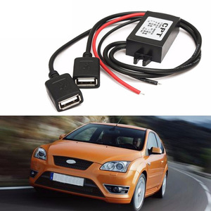 Car Power Converter 12V to 5V 3A Dual <b>USB</b> Type A Fast Charger Cigarette Lighter <b>Plug</b> Step Down Module for Mobile Phone Charging - Product Image 5