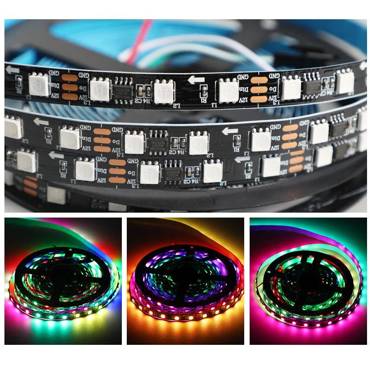 DC 12V 24V 5M WS2811 Led Pixel Strip Addressable Programmable Smd 5050 Rgb Pixel Lights Full Color Smart RGB Led Strip Light