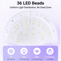 Lampe à ongles UV LED portable 80W Sun X5 Plus pour salon et usage domestique avec capteur automatique, durcissement rapide, professionnelle FD-224