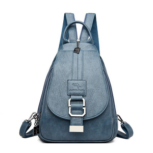 Factory Direct Sales New PU <b>Leather</b> Bag <b>Large</b> Capacity Waterproof Anti Theft <b>Backpack</b> for Women - Product Image 1