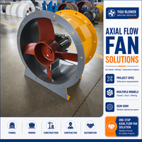 Ventilateur axial de qualité commerciale à haute pression statique pour l'extraction de poussières industrielles et le contrôle du flux d'air dans les tunnels