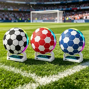 Boîte à son multifonctionnelle 3-en-1 en forme de ballon de football 2026 avec <span class=keywords><strong>haut</strong></span>-<span class=keywords><strong>parleur</strong></span>, chargeur sans fil et ventilateur – Cadeau idéal pour les fêtes - Product Image 4