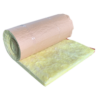 Rouleau de laine de verre jaune recouvert de papier kraft UET A1 ignifuge R30, couverture en fibre de verre, isolation thermique pour la construction