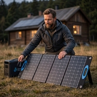 Module solaire pliable JiYao 480W, rendement de 25%, haute performance, 128 cellules, noir, systèmes RV, applications marines, extérieur