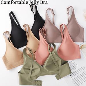 Draadloze S <span class=keywords><strong>M</strong></span> L XL XXL Naadloze Sexy V-hals Lingerie 3D Ultradunne Slaapbeha Kleine Borsten Jelly Strip Gelijmde Comfortbeha BH - Product Image 5