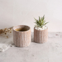 Pot de fleurs cylindrique en béton pour la décoration de balcon, pot de jardin en ciment OEM/ODM