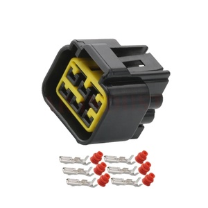 DJ7061Y-2.3-21 6 Pin Siyah Dişi Su Geçirmez Kablo Demeti Fiş Konnektörü FW-C-6F-B Terminalli - Product Image 2