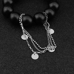 2026 Wholesale Simple Popular Design Double Layered <b>Chain</b> Bracelet <b>Titanium</b> Steel Unisex's Bracelets Fashionable Jewelry - Product Image 4
