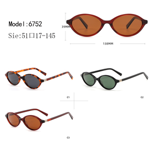 Gafas de Sol Cat Eye con Marco Rojo Sólido, Lentes Marrones, Protección Anti-UV, Unisex, para Adultos, Compatibles con Rostros Ovalados - Product Image 3