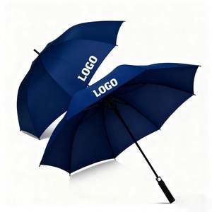 Paraguas de Golf Publicitario de Fibra Completa con Pegamento Dorado, Grande de 27 Pulgadas, con LOGO Impreso, Mango Largo, Regalo de Golf, Paraguas de Mango Largo - Product Image 1