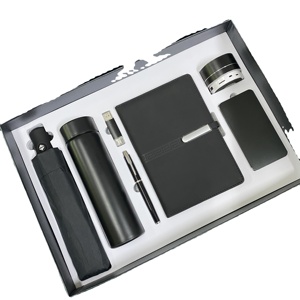 Ensemble de cadeaux d'affaires en métal de luxe stylo à bille impression de logo personnalisé flasque coffret cadeau stylo porte-clés coffret cadeau - Product Image 1
