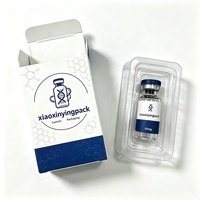 Étiquettes d'emballage pour flacons à extrémité pliée 2ml 3ml 5ml 10ml, petites boîtes rigides en papier pour emballage de peptides avec insert