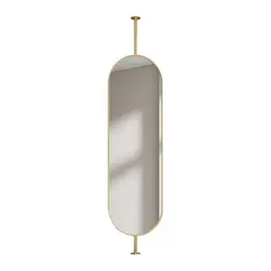 Ceiling boom light up and down elliptical mirror