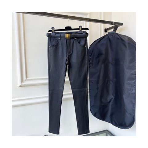 3640 New Fashion Sheepskin Pencil Trousers Pocket Belt Casual Black Long Genuine Leather Pants Women