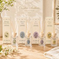 Coffrets diffuseurs de parfum d'ambiance French Garden pour la maison et la chambre, avec ornement, parfum floral, huile solide écologique, coffret cadeau