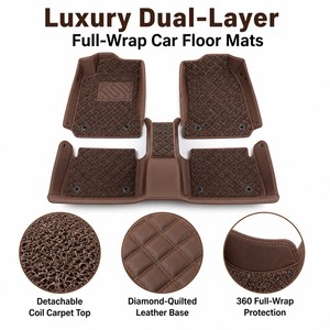 Tapis <span class=keywords><strong>de</strong></span> sol universels pour voiture en PVC, anti-salissures, faciles à nettoyer, 4-5-7 pièces, doublures intérieures pour voiture pour toutes les saisons - Product Image 1